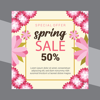 spring sale design template vector 3d animation app branding business card design design graphic design illustration logo monir360 motion graphics ui