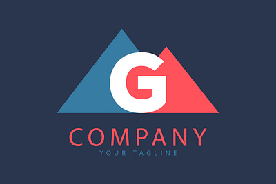 Letter G logo mountain design template brand logo