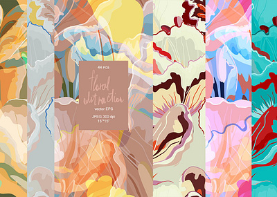44 floral abstraction vector set abstract abstraction africa aloha arrangement art asian bloom