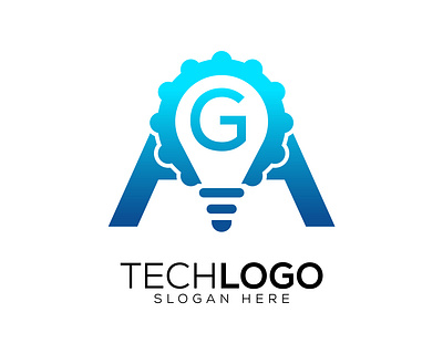 technology gradian color letter g logo colorful template