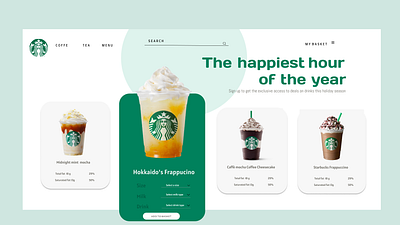 STARBUCKS WEBSITE design figma ui user interface uxui webdesign