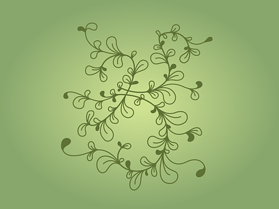 Green graphic design green k letter texture vine