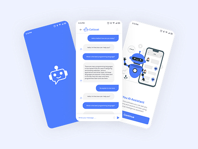 AI Chatboat Mobile App ai ai chatboat ai chatboat app design app app design chatboat design tayyab tayyabalidesign tayyabdesign ui uiux ux