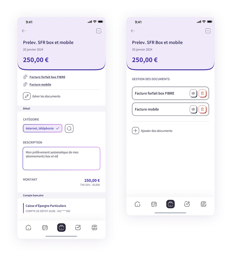 Banking and savings mobile app by Mélanie Jardillier on Dribbble