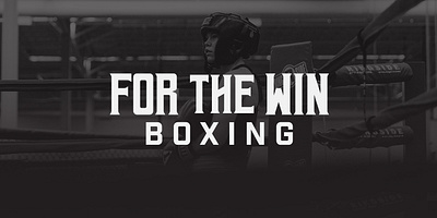 For the Win Boxing Brand Identity boxing branding design fitness graphic design gym logo sports vector women