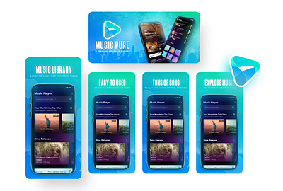 Music Ads Banner promotion design banner concert design music ui ux