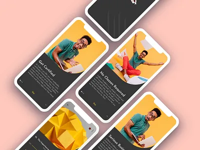 School Platform Onboarding UI Design app design graphic design mobile ui onboarding screens typography ui ui design ux vector