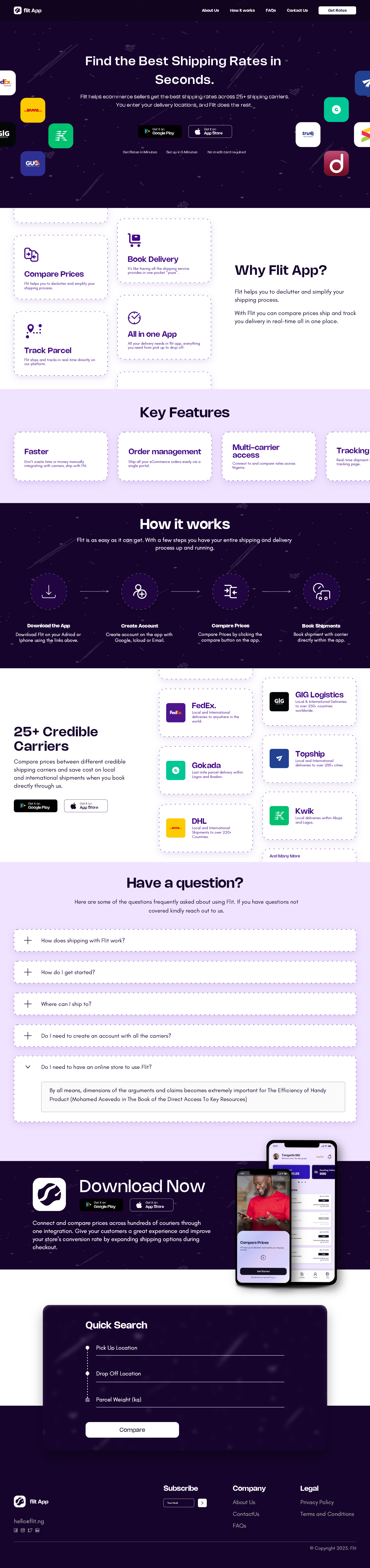 Logistics Company Landing Page UI Desig branding design typography ui ui design ux vector web ui