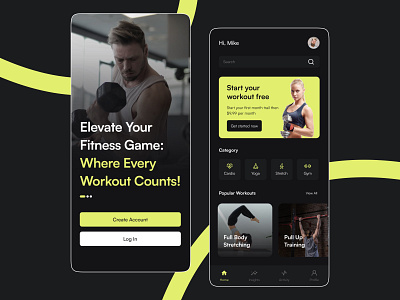 Fitness App UI app design app ui app ux figma figma design fitness fitness app gym gym app ui ui design ui ux ux ux design workout workout app