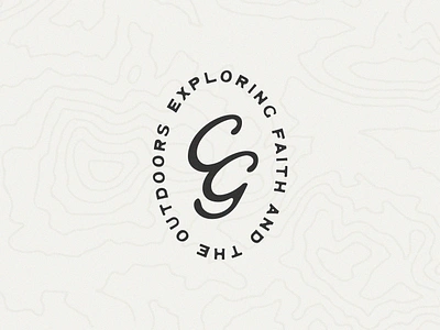 Common Ground Monogram Logo adventure branding christian church church logo eplore exploring faith graphic design identity jesus logo monogram mountain northwest oregon outdoors pnw topographic typography