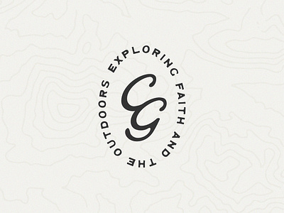 Common Ground Monogram Logo adventure branding christian church church logo eplore exploring faith graphic design identity jesus logo monogram mountain northwest oregon outdoors pnw topographic typography