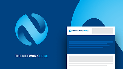 Logo for a newsletter - The Network Edge communications connectivity network network edge newsletter