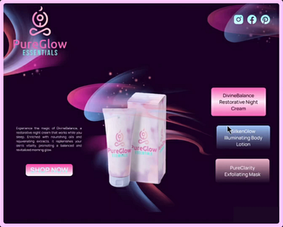 Skincare Website branding graphic design ui website