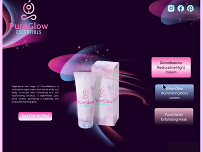 Skincare Website branding graphic design ui website