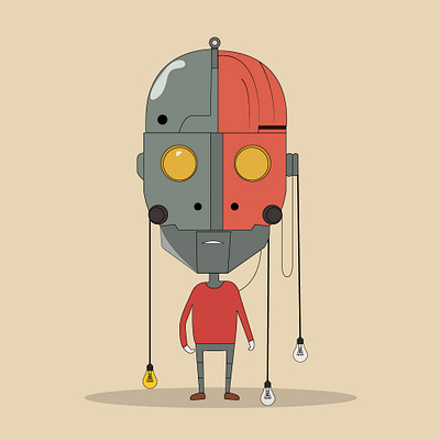 Robot design graphic design illustration vector