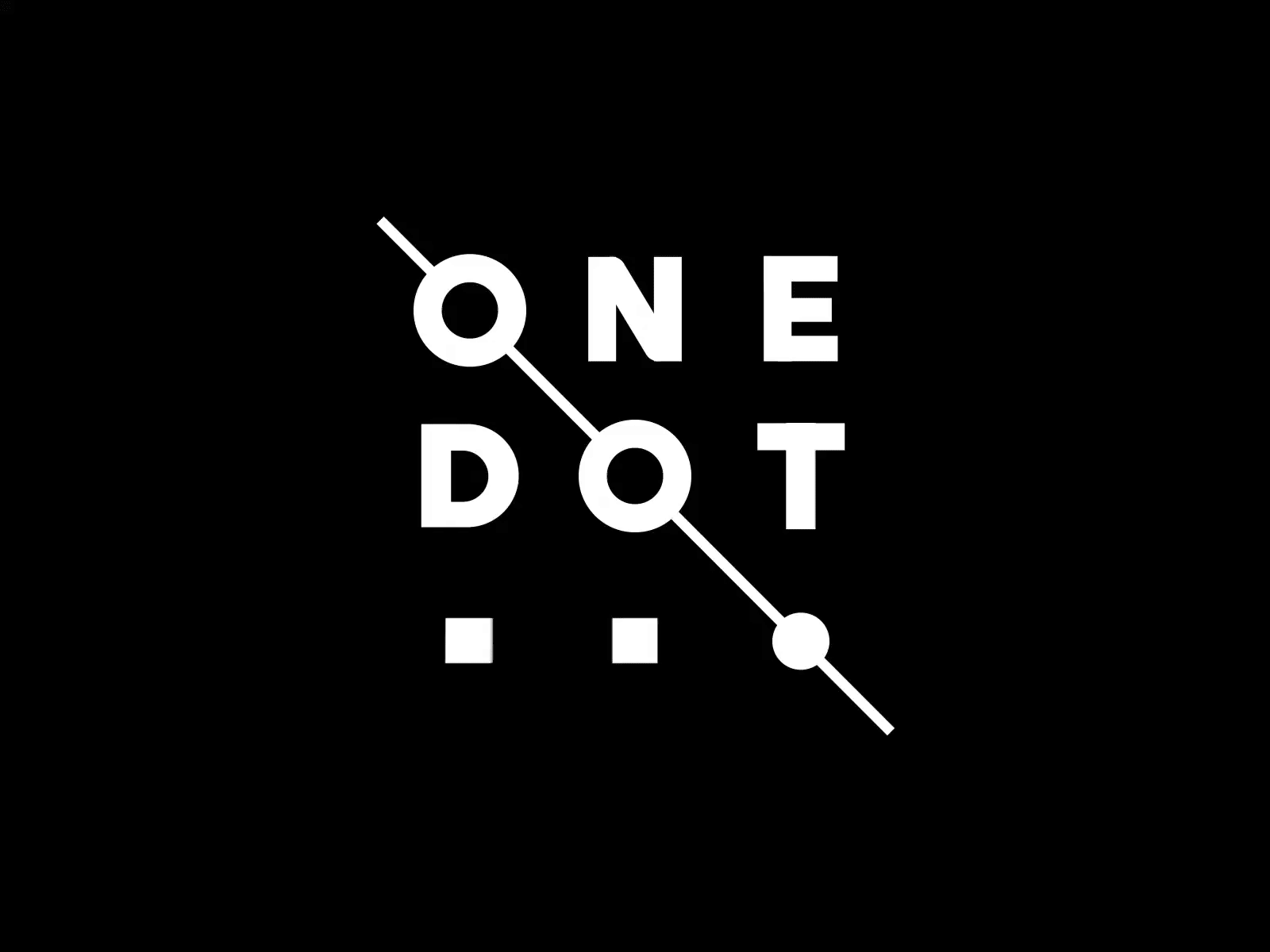 One Dot Logo Animation 2d 3d animation circle dot gif icon infinity line logo loop morphing motion graphics one path reveal rod square trim ui