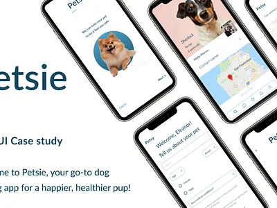 Dog walking app - Case study 🦮 case study dog walking app logo mobile app product design ux