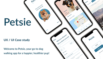 Dog walking app - Case study 🦮 case study dog walking app logo mobile app product design ux