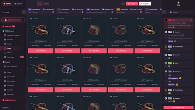 Csgo500 - Prototype Raffle branding crypto design figma gambling illustration leaderboard logo ui ux