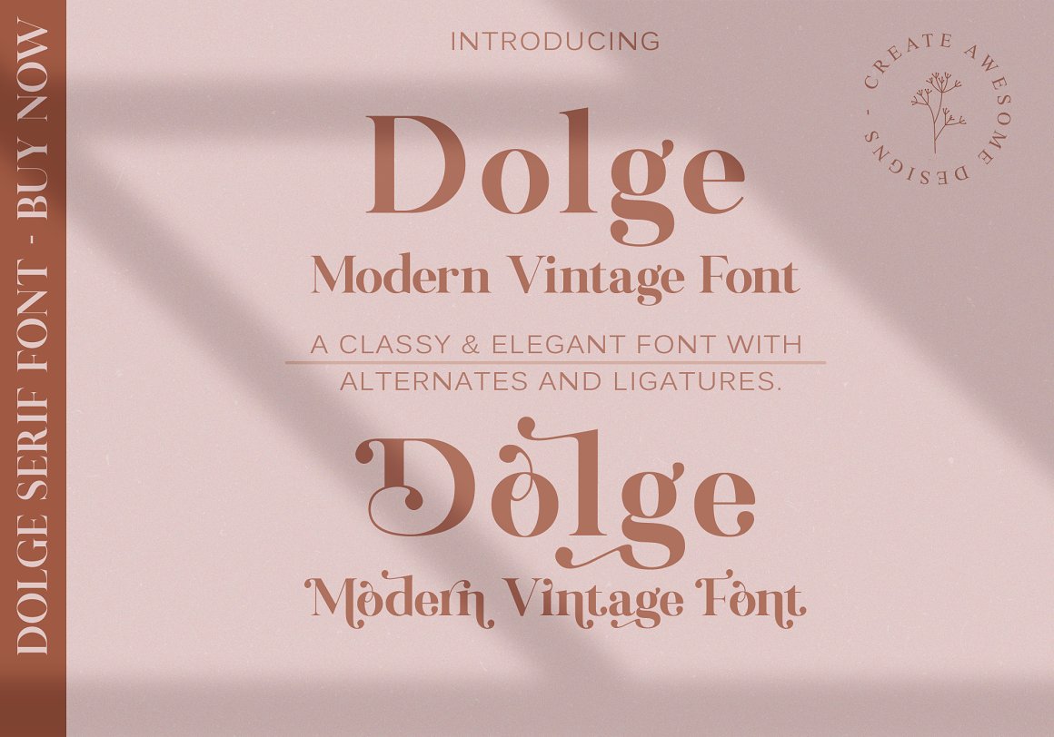 Dolge Serif Font-ModernVintage Font cute display font font modern pretty sans serif