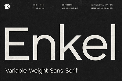 ENKEL Variable Sans Serif book modern