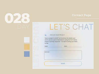 Daily UI Challenge Day #028 - Contact Page contact contact page daily ui dailyui day 028 form lets chat send message ui challenge