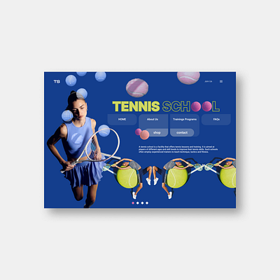 Tennis School web design animation appdesign branding design graphic design ui ux webdesign