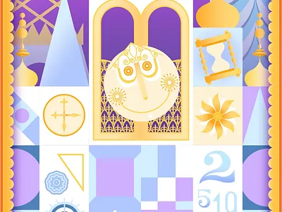 Disneyland Small World aftereffects animation disney disneyland illustration motiondesign smallworld