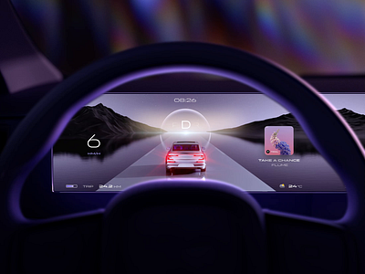 Future HMI - Dashboard Startup 3d ai animation c4d car cluster concept dashboard electric car experience future hmi interface motion graphics redshift speedo startup ui