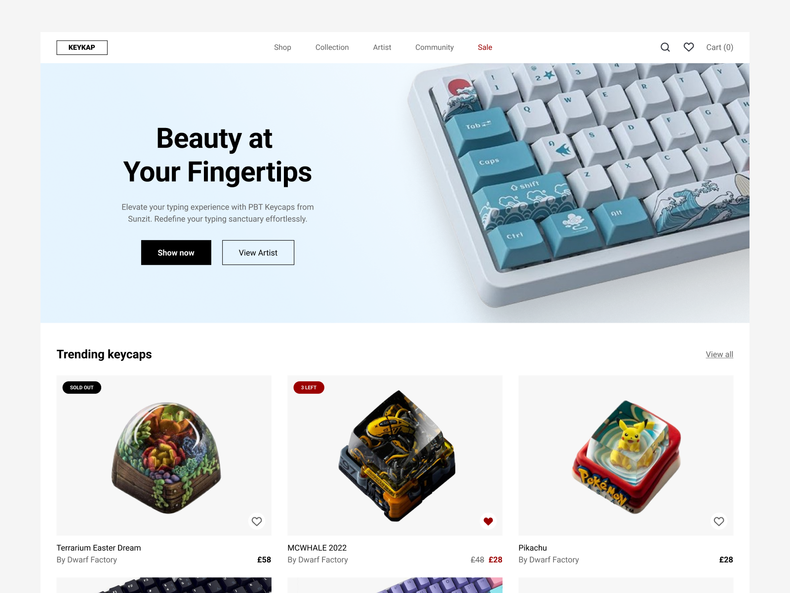 KeyKap - Ecommerce ecommerce ui ux