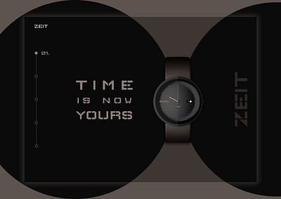 Timeless Elegance: Web Design for Wrist Watch Landing Page brown classic clock dailyui dark mode dark theme day003 elegant for you futuristic landing page product page responsive time ui ux watch web design