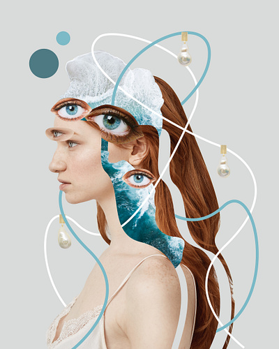 Fashion collage illustration "Sea Queen" animation branding collage design fashion graphic design illustration motion graphics