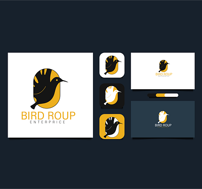 Corporate minimalist bird logo with stationary corporate logo logo logo design logod logos minimal logo stationary design