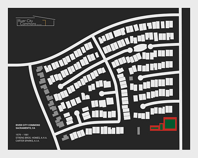 River City Commons MCM neighborhood map adobe illustrator custom map illustration logo logo design mcm mid century mid century modern minimalist monochrome neighborhood poster design vector vector art vector illustration