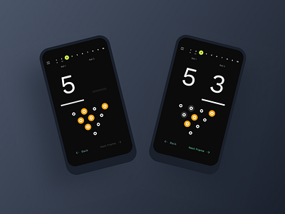 Concept - Bowling Spare Input app bowling input mobile phone pins score sports ui ux visual design visualization