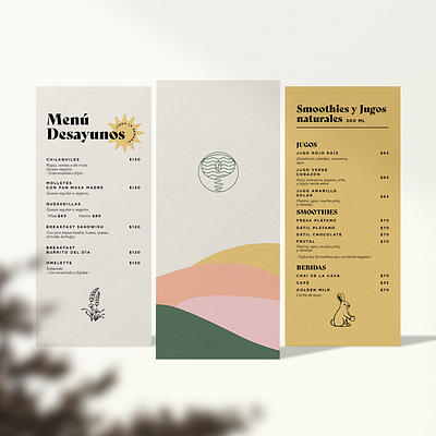 Menu - Madre tierra branding graphic design illustration menu