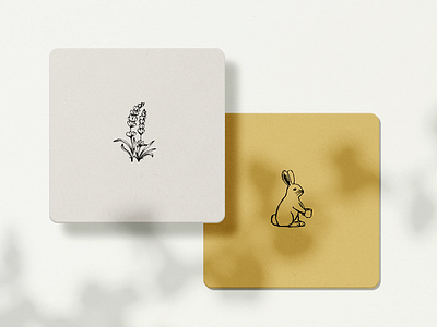 Coasters - illustrations coasters illustration lavanda rabbit