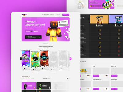 TryMC Minecraft ItemShop Page app design figma game gaming graphic design landing page minecraft minecraft landing page minecraft page new popular shop ui ui design uiux user interface web web design website