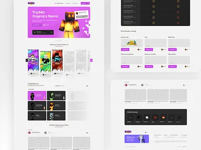 TryMC Minecraft ItemShop Page app design figma game gaming graphic design landing page minecraft minecraft landing page minecraft page new popular shop ui ui design uiux user interface web web design website