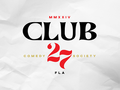 Club 27 Comedy Branding acid blues branding comedy graphic design logo punk rock underground