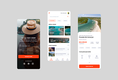 TurBrazil app | UI design app figma graphic design mobile app tourism ui ui design ui ux design user interface