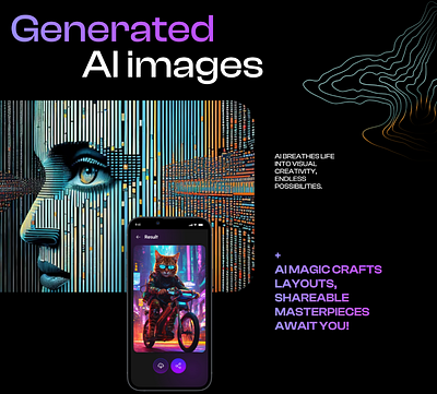 Visionary Pixels: AI-Generated Artistry 🎨 3d branding design graphic design illustration logo typography ui ux vector