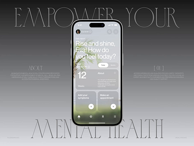 ☘️Mental Health App UI/UX Design 3d branding design graphic design illustration logo typography ui ux vector