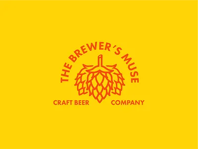 The Brewer's Muse Logo branding brewery hops logo