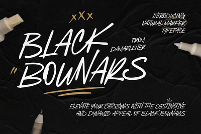 Black Bounars Natural Marker 3d animation branding design font graphic design identity illustration lettering logo motion graphics type typography ui