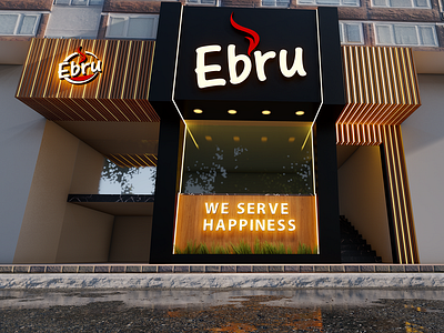 EBRU cafe and restaurant 3d cafe celling ceramic chair cladding design exterior floor flower grass interior light logo marble paint restaurant sign tiles wood