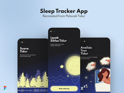 Sleep Tracker App - Recreate App mobileapp sleepapp sleeptracker trackersleep uiux