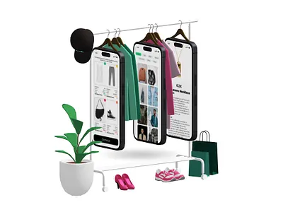 3D Wardrobe App 3d app design fashion illustration wardrobe