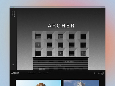 Archer real estate website dark mode design figma hero page ui ui design uiux web deisgn website design