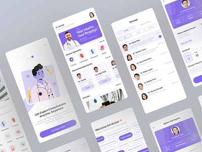 Dr. Life - Health Mobile App app design application digital health digital health care health health app health care health care app health mobile health tech health technology mobile mobile design mobile health app mobile ui design schedule ui ui design ui kit ui ux design